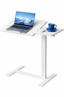 Adjustable Height Laptop Desk Rolling Computer Table Sit Stand Workstation