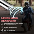 Exhaust Pipe Header For Mini Bike Go Kart Predator 212cc 224cc 196cc Silver