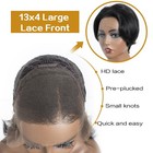 Short Lace Front Pixie Cut Wig - Human Hair For Black Women  13x4 Lace Front