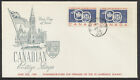 1959  387 St Lawrence Seaway Fdc Middlesex S C Cachet   Insert Burgessville Ont