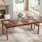 62  Farmhouse Wood Dining Table For 4 To 6 People  Large Rectangle Kitchen Table