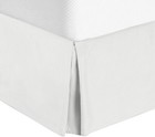 Egyptian Cotton Box Pleated Bed Skirt 600 Tc Twin Size White Solid 15  inch Drop