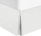Egyptian Cotton Box Pleated Bed Skirt 600tc Full Size White Solid 25   Inch Drop