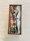 Vintage Serrv Peru Reverse Painted Glass Jewelry Trinket Box Folk Art