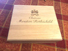 Chateau Mouton Rothschild French Wood Wine Crate Panel Lid  13 5  X 11 5  X 1 2 
