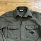 Vintage Boy Scouts Of America Bsa Olive Green Wool Jac-shirt Shacket Men s Small