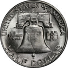 1953-d Franklin Half Dollar Choice Bu - Stock