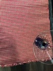 Lot Of 3 Cute Vintage 60 s French Gingham Fabric Cloth Mats Doyle  Red   White