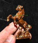 2 4  old Chinese Dynasty Bronze Fengshui Zodiac Year Animal Horse Statue 