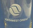 Northwest Orient Airlines Water Glass - Msp Logo