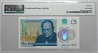 Bank Of England Great Britain 5 Pounds 2015 Prefix Aa01 Pmg  66epq  Polymer