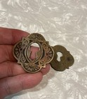 Rare Bronze 19th Century Period Fancy Victorian Keyholes Escutcheon Spectacular