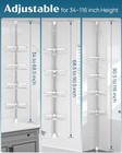 Rustproof Shower Corner Caddy Organizer For Bathroom  4 Adjustable Shelves Wi   