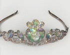 Girls Princess Rhinestone Heart Gem Tiara Crown Headband  One Size  Multicolor