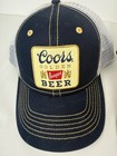 New Rare Coors Banquet Beer Vintage Men s Trucker Snapback Hat Navy Patch Retro