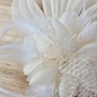 Ladies Ivory Fascinator Hat Mesh Feathers Kentucky Derby Church Hat With Clip