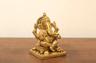 Ganesha Statue Brass Idol Hindu God Ganesh Sculpture Ganapati Pooja Murti Gift