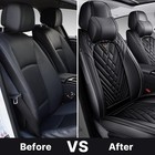 Front Set Seat Covers For Dodge Charger 2006-2023  Black