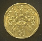 1990 Singapore One Dollar  1 Coin 