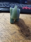 Natural Stone Quartz Carved Jade Green Elephant Figure Figurine Trunk Up 2  Tall