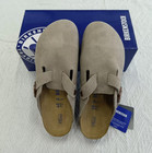Birkenstock Boston Soft Footbed Suede Leather Taupe N wide Unisex Eva Eu 37-45