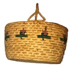 Wicker Rattan Tightly Woven Basket