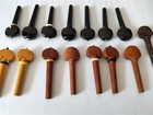 4 Pcs Violin Pegs 4 4 With Different Wood With String Holes