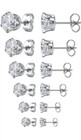 Surgical 316l Stainless Steel Cz Stud Earrings Men Women Boys Girls Gold Silver