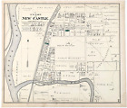 1872  New Castle  Pennsylvania Map  Lawrence County   14x12  Original Shenango