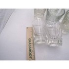Set Of 8 Vintage Clear Pressed Glass Whiskey Shot Glasses Heavy Base 2 25 Inch