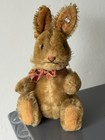 Rare Vtg Steiff Niki Rabbit 6    Tall   Fully Jointed 1950s Stands On Own W button