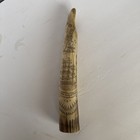 Scrimshaw Faux   the Samantha  Carved Whale Walrus Tooth Tusk 11 5   