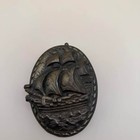 Vintage Cast Brass Sailing Ship Galleon Door Knocker -nautical Maritime Hardware