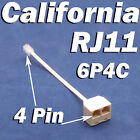 Rj11 Jack 2 Way Outlet Telephone Phone Modular Line Splitter Plug Adapter 6p4c 