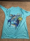 Bimini Bay Shirt Men   s Med Blue Hook M    Fishing Performance Long Sleeve Outdoors
