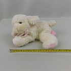 Vintage Russ Berrie Muttons 8  Sheep Lamb Plush White With Pink Bow