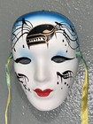 Vtg New Orleans Mardi Gras Clay Ceramic Hanging Decorative Fancy Face Mask 4 5   
