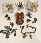 Lot 70 Religious Cross Medals Pins Bracelets Necklaces Hearts God Angel Charm Eu