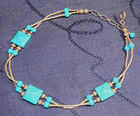 Rare Native American Indian Sterling Silver Turquoise Adj Bracelet 9 -10 l 8 8g