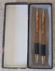 Vintage Unbranded Ink Pen And Pencil Set Black And Red Box Free Shipping
