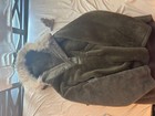 Vintage Us Army Pile Field Parka Liner Jacket Mens Medium Green 1940s