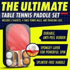 Ping Pong Paddle Set 2pk Table Tennis Set With Balls And Carry Bag storage Case