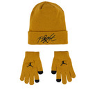 Air Jordan Beanie And Gloves Set Youth Boys Jumpman Flight Chutney Brown