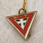 Ymca Official Hi - Y Triangle Lapel Hat Pin Vintage Pin