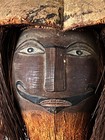 19th C  Mexican Folk Art Carved Coconut Face Head Bank Related Veracruz Prison