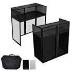 Dj Event Facade Black White Scrim Metal Frame Booth   20  X 40  Flat Table Top