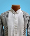 New Chaplin Striped Tuxedo Shirt-sizes Xs S M L - Easy Care