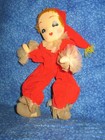 Vintage Pose Able Christmas Pixie Doll Japan Velvet Clothes 8  Elf Knee Hugger