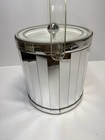 Vintage Georges Briard Silver Mirrored Ice Bucket Mid-century Modern Barware