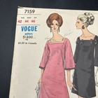 Vtg Vogue Sewing Pattern 7159 Uncut 60s Mod Dress Gown Plus Size 42   46 Rare